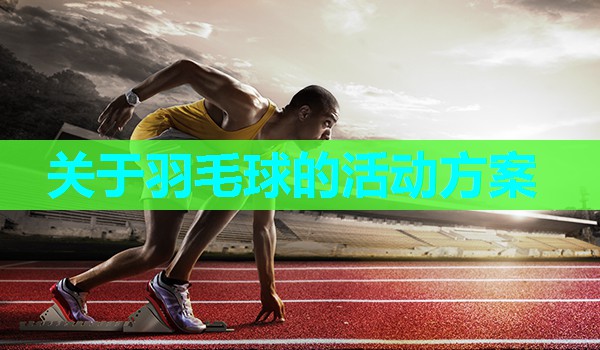 关于羽毛球的活动方案 关于羽毛球的活动方案